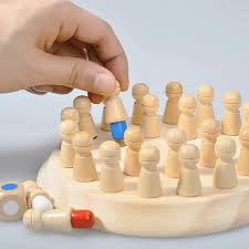 ToyTastic Wooden Memory Match Stick Chess Game